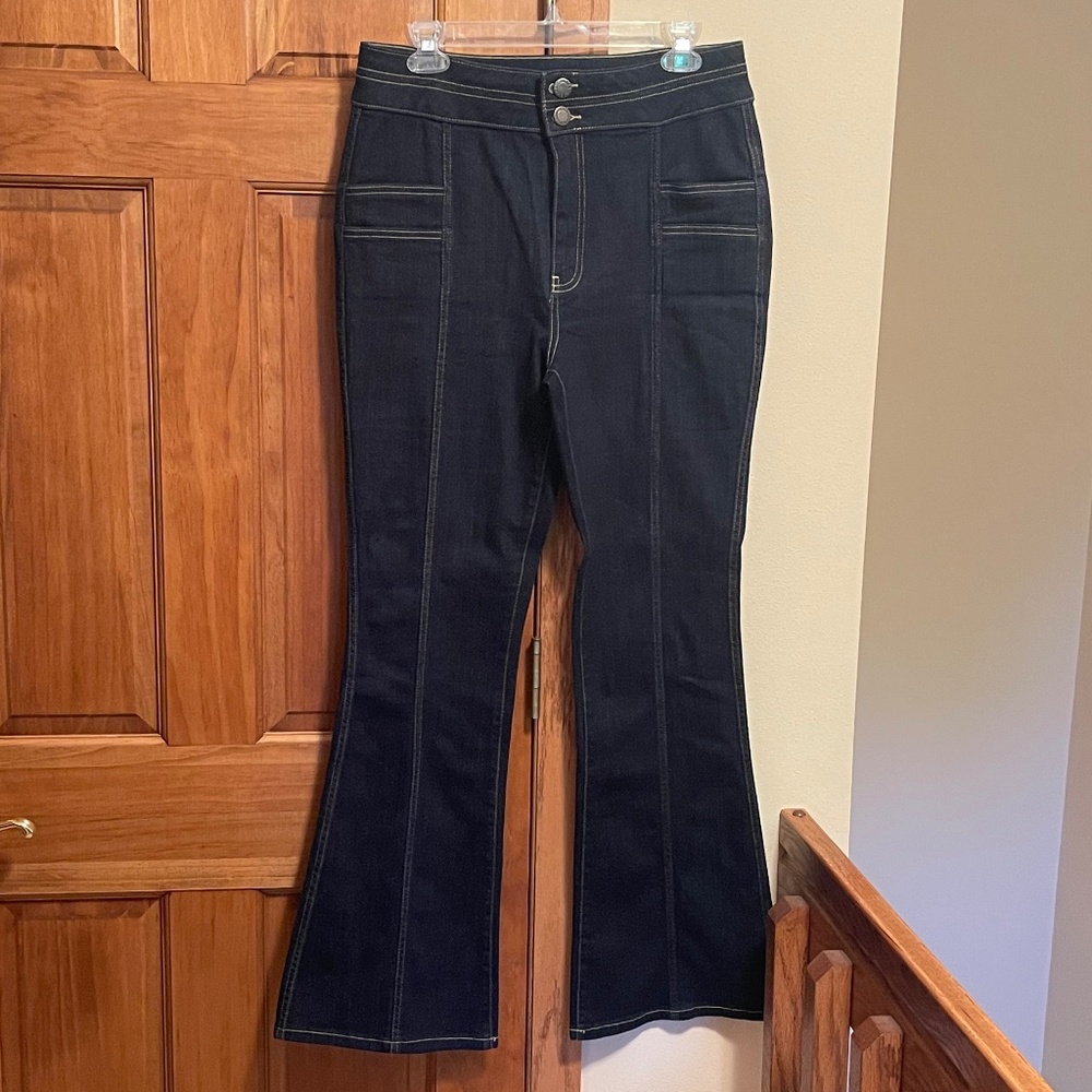 Simply Vera Wang - Seamed Wide Leg Jean - Size 10